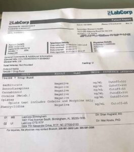 labcorp drug test result